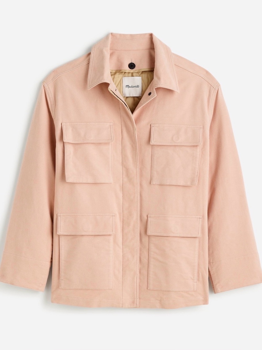 Madewell Flap Pocket Field Jacket - Pale blush - Size Small